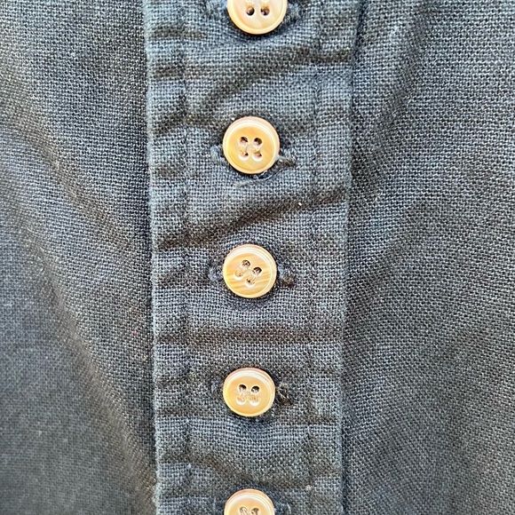 Celtic Ranchwear Grandfather Button Down Irish Linen Band Collar Western 2XL GUC - Picture 5 of 11